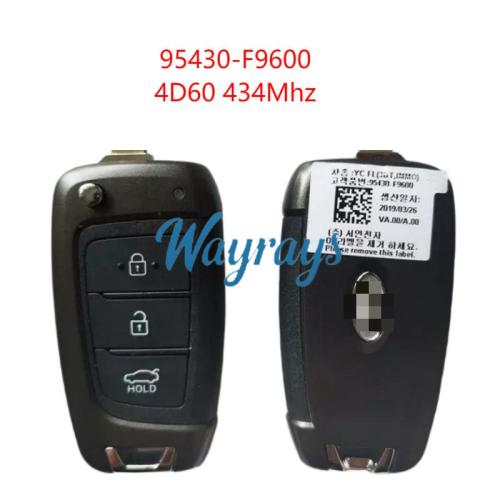 Original for Hyundai 95430-F9600 4D60 chip 434mhz 3 button remote key
