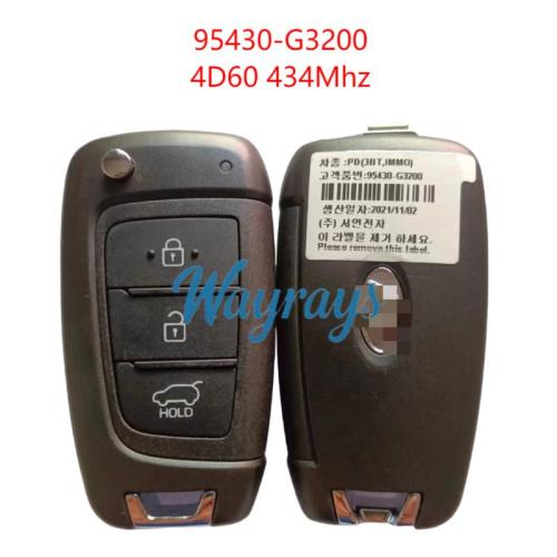 Original for Hyundai 95430-G3200 4D60 chip 434mhz 3 buttton remote key