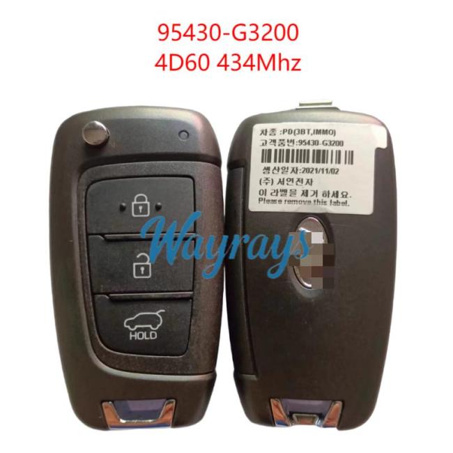 Original for Hyundai 95430-G3200 4D60 chip 434mhz 3 buttton remote key