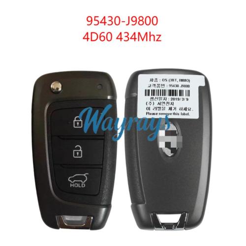 Original for Hyundai 95430-J9800 4D60 chip 434mhz 3 button remote key