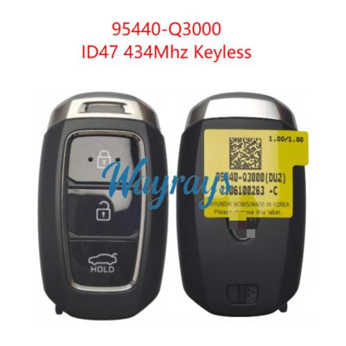 Original for Hyundai 95440-Q3000 ID47 chip 434mhz keyless 3 button remote key