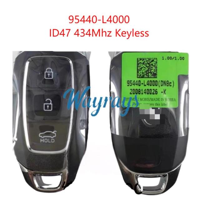 Original for Hyundai 95440-L4000 ID47 chip 434mhz keyless 3 button remote key
