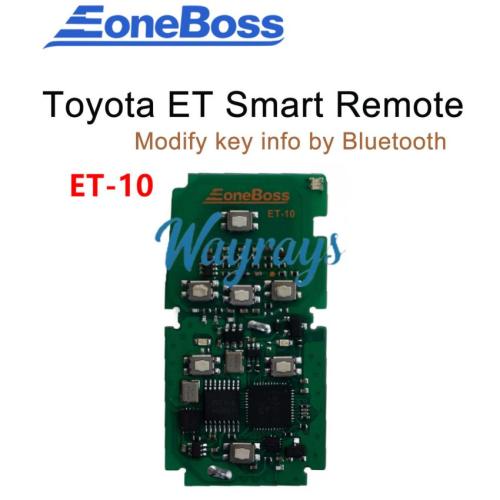 EoneBoss ET-10 Toyota Universal Smart Remote Key PCB, 5/6 Button, 4D&8A (Modifiable via Phone APP through Bluetooth) Compatible Board Numbers: 5380, 0120