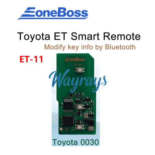 EoneBoss ET-11 Toyota Universal Smart Remote Key PCB, 3-Button, 4D&8A (Modifiable via Phone APP through Bluetooth) Compatible Board Numbers: 0030