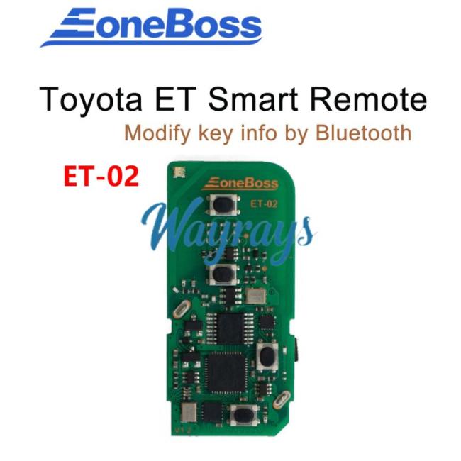 EoneBoss ET-02 Toyota/Lexus Universal Smart Remote Key PCB, 4-Button, 4D&8A (Modifiable via Phone APP through Bluetooth) Compatible Board Numbers:3370,0140,A433/F433,5290,S5290