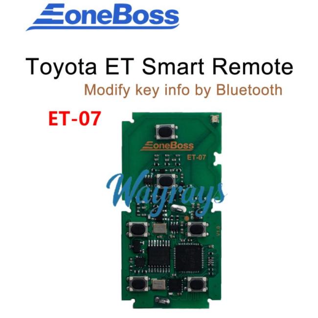 EoneBoss ET-07 Toyota/Lexus Universal Smart Remote Key PCB, 6-Button, 4D&8A (Modifiable via Phone APP through Bluetooth) Compatible Board Numbers: 5691