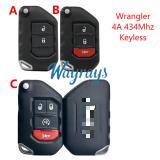 Original for Jeep Wrangler 4A chip 434mhz keyless remote key