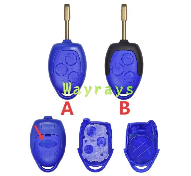 [no battery clamp] For Ford Focus Mondeo key shell with oval logo place