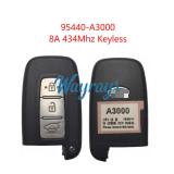Original for Kia 95440-A3000 8A chip 434mhz keyless 3 button remote key