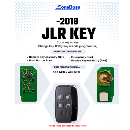 EoneBoss EJLR-01(5B) -2018 LandRover/Jaguar 315/434Mhz Smart Key, NCF29A1 PEPS Non UWB KEY with Emergency Start