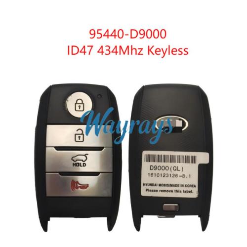 Original for Kia 95440-D9000 ID47 chip 434mhz keyless 3+1 button remote key
