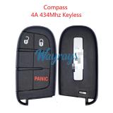 Original for Jeep Compass 4A chip 434mhz keyless 2+1 button remote key