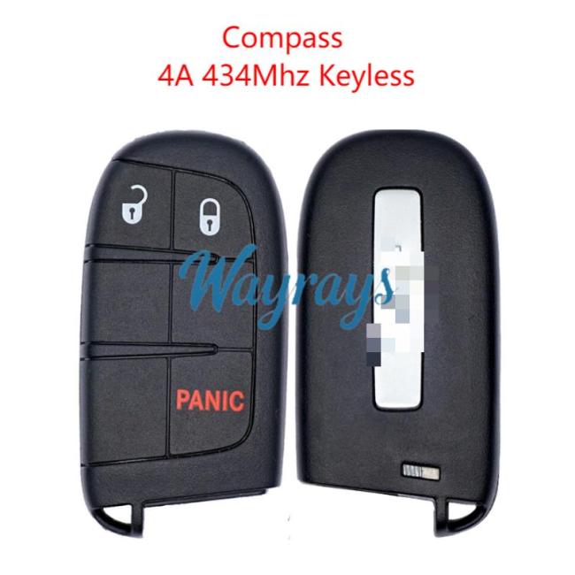 Original for Jeep Compass 4A chip 434mhz keyless 2+1 button remote key