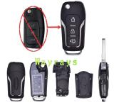 For Ford upgrade key shell  with oval logo place