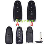 For Ford Focus Prox key shell with oval logo place