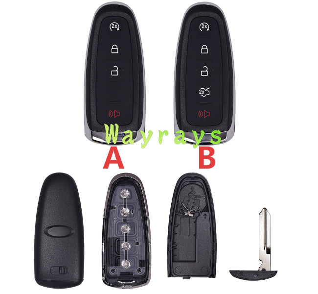 For Ford Focus Prox key shell with oval logo place