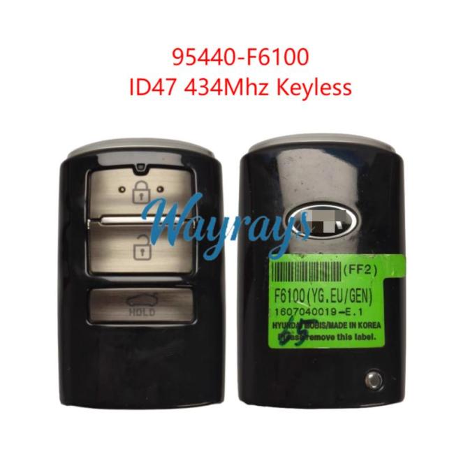 Original for Kia 95440-F6100 ID47 chip 434mhz keyless 3 button remote key
