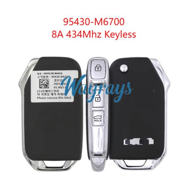 Original for Kia 95430-M6700 8A chip 434mhz keyless 3 button flip remote key