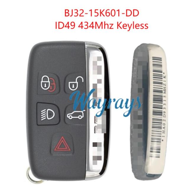 Original for Landrover BJ32-15K601-DD ID49 chip 315mhz keyless 4+1 button remote key