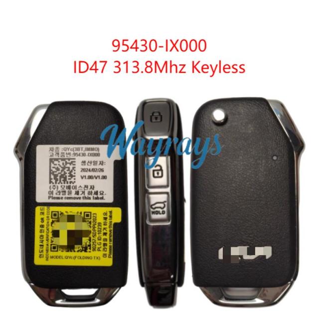 Original for Kia 95430-IX000 ID47 chip 313.8mhz keyless 3 button remote key