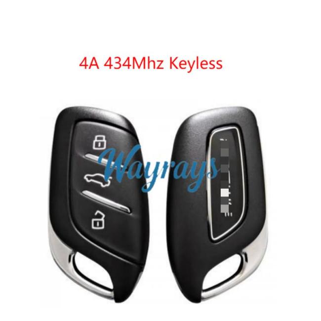 Original for Roewe 4A chip 434mhz keyless 3 button remote key