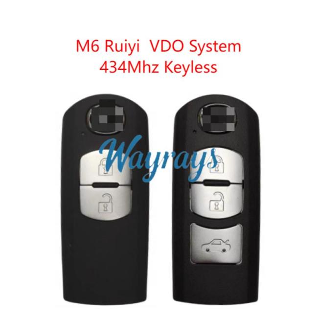 Original for Mazda6 Ruiyi VDO system 434mhz keyless 2/3 button remote key