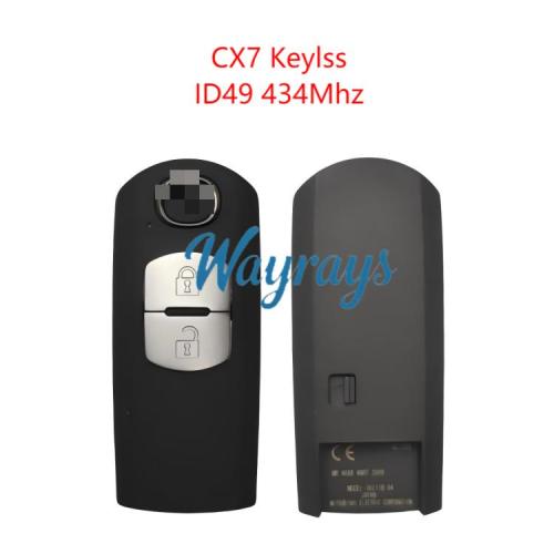Original for Mazda CX7 EJY2 675RY ID49 chip with 434mhz keyless 2 button remote key
