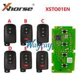 XSTO01EN Xhorse XM38 Toyota type Smart key with replacement toyota key shell,pls choose the button