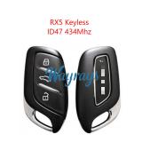 Original for Roewe RX5 ID47 chip 434mhz keyless 3 button remote key