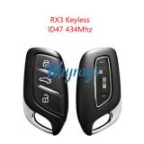 Original for Roewe RX3 ID47 chip 434mhz keyless 3 button remote key