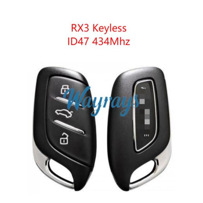 Original for Roewe RX3 ID47 chip 434mhz keyless 3 button remote key