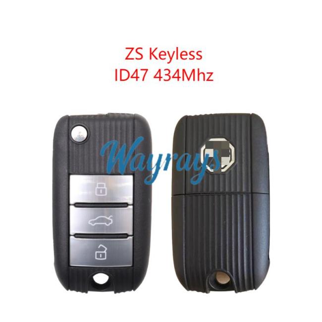 Original for MG ZS ID47 chip PCF7953X with 434mhz keyless 3 button remote key