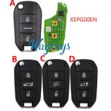 XEPG00EN Xhorse Citroen type 3 button  remote key with XT27B Super chip