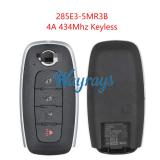 Original for Nissan 285E3-5MR3B 4A chip 434mhz keyless 3+1 button remote key