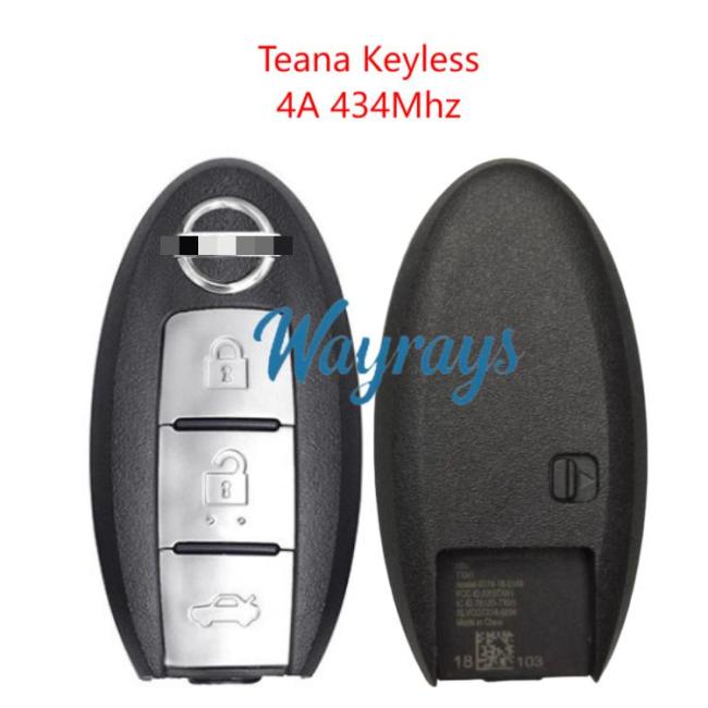 Original for Nissan Teana 4A chip 434mhz keyless 3 button remote key