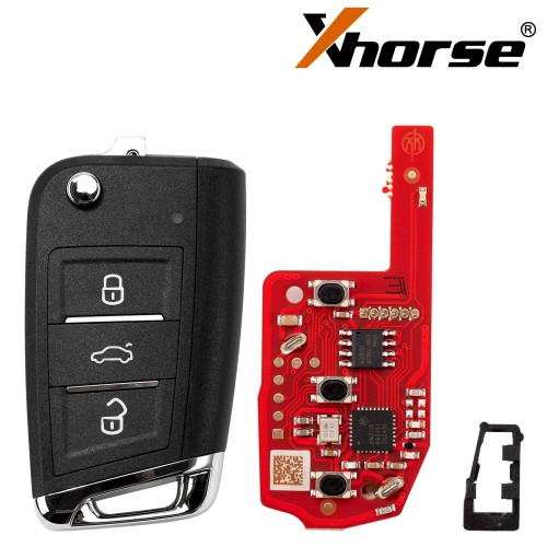 XKMQB5EN/XKDM05EN Xhorse MQB type Second Generation 3 button wire remote key