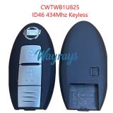Original for Nissan CWTWB1U825 ID46 chip 434mhz keyless 2 button remote key