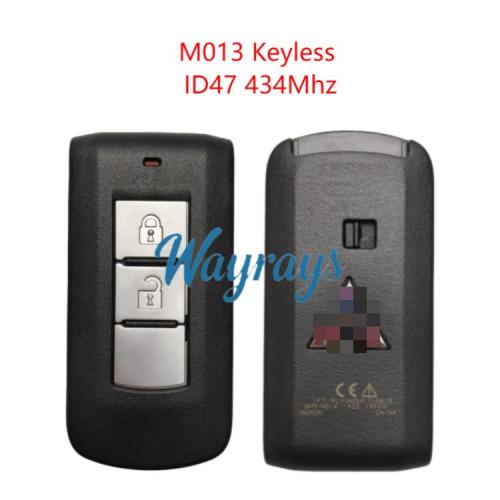 Original for Mitsubishi M013 (Before 2023) ID47 chip 434mhz keyless 2 button remote key