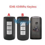 Original for Mitsubishi ID46 chip 434mhz keyless 2/3 button remote key