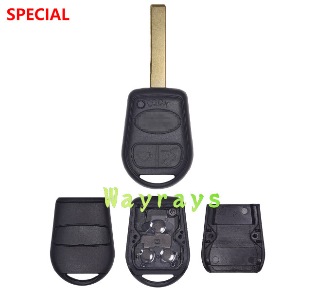 For Landrover 3 button key shells with 2 track blade with OEM logo place