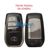 Original for Toyota Harrier 8A chip 434mhz keyless 3 button remote key