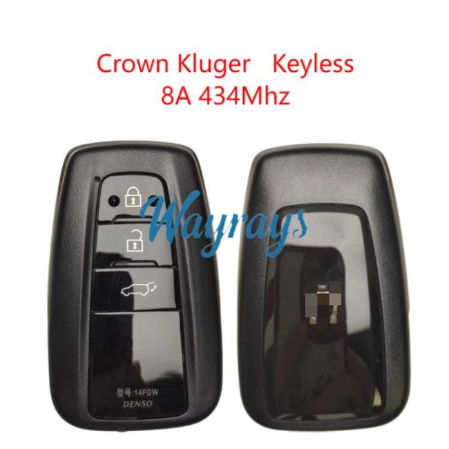 Original for Toyota Crown Kluger 8A chip 434mhz keyless 3 button remote key