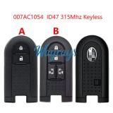 Original for Toyota Daihatsu 007AC0154 ID47 chip 315mhz keyless 2/4 button remote key