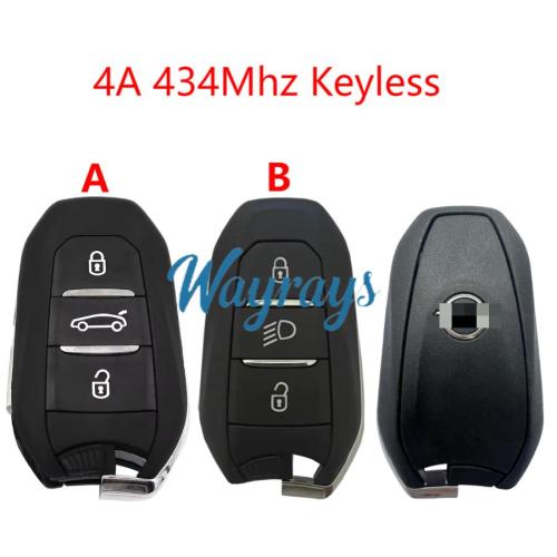 Original for Opel 4A chip 434mhz keyless 3 button remote key