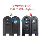 Original for Toyota/Perodua CWTWB1G0125 ID47 chip 434mhz keyless 2/3+1 button remote key