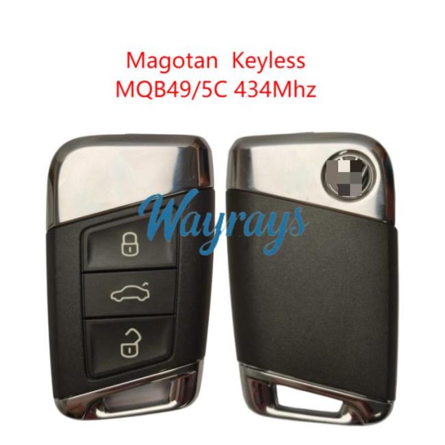 Original for VW Magotan MQB49/5C chip 434mhz keyless 3 button remote key