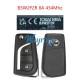 Original for Toyota B3W2F2R 8A chip 434mhz 2 button remote key