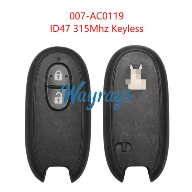 Original for Suzuki 007-AC0119 ID47 chip 315mhz keyless 2 button remote key