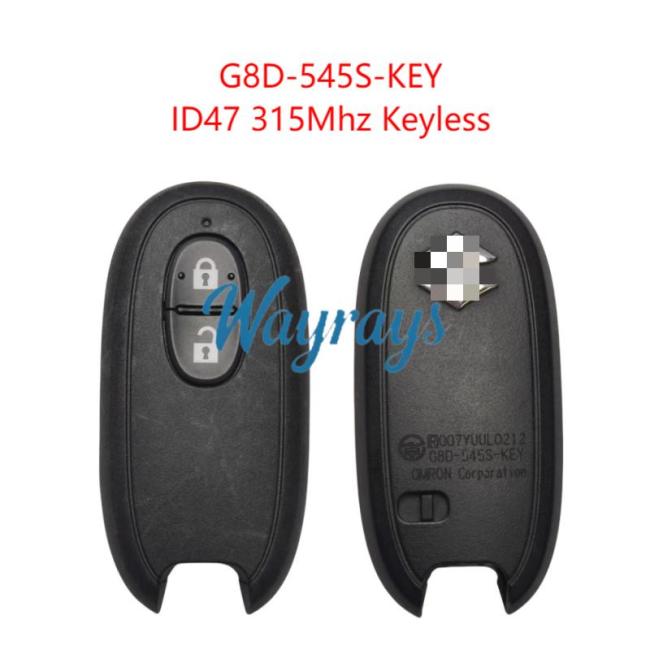 Original for Suzuki G8D-545S-KEY ID47 chip 315mhz keyless 2 button remote key