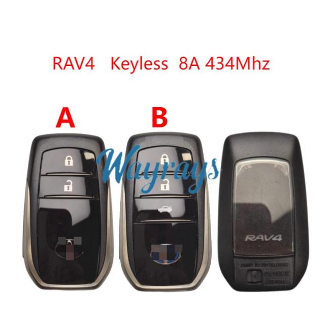 Original for Toyota RAV4 8A chip 434mhz keyless 2/3 button remote key